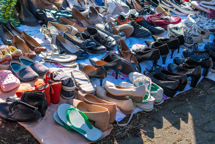 Gebrauchte Schuhe zum Verkauf.